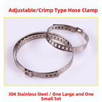 Adjustable Stainless Steel Clamp for CV Joint Boot Hose (Wide Size Range)