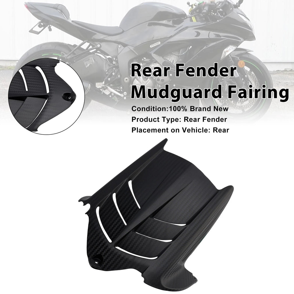Rear Fender Mudguard Fairing for Kawasaki ZX-6R 636 (2009–2025) Black