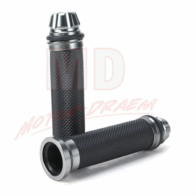 CNC Aluminum Rubber Gel Hand Grips for Motorcycle (7/8" 22mm)
