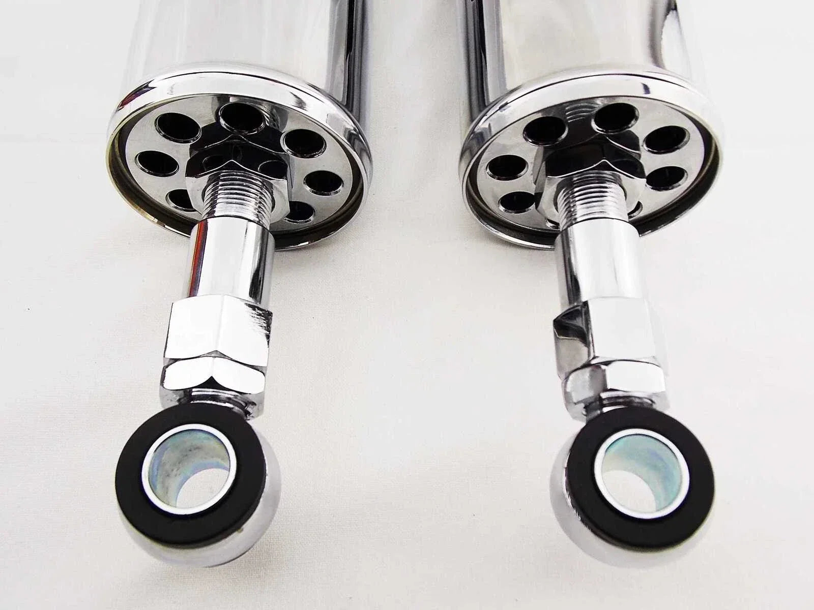 Chrome Rear Shock Absorbers for Harley Davidson FLST Heritage Softail (89-90)