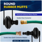 Set of 2 Outboard Motor Flusher Round Muffs & Gear Oil Pump for Universal