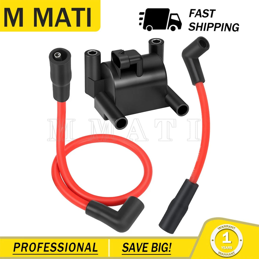 Ignition Coil & Spark Plug Wire Cap for Dyna FXD FLD FXST FXSB FXSE FXSTB
