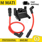 Ignition Coil & Spark Plug Wire Cap for Dyna FXD FLD FXST FXSB FXSE FXSTB