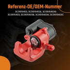 Red Rear Left Electric Brake Clamp Caliper for VW Passat (2005–2010) 3C2 3C53C0615403C