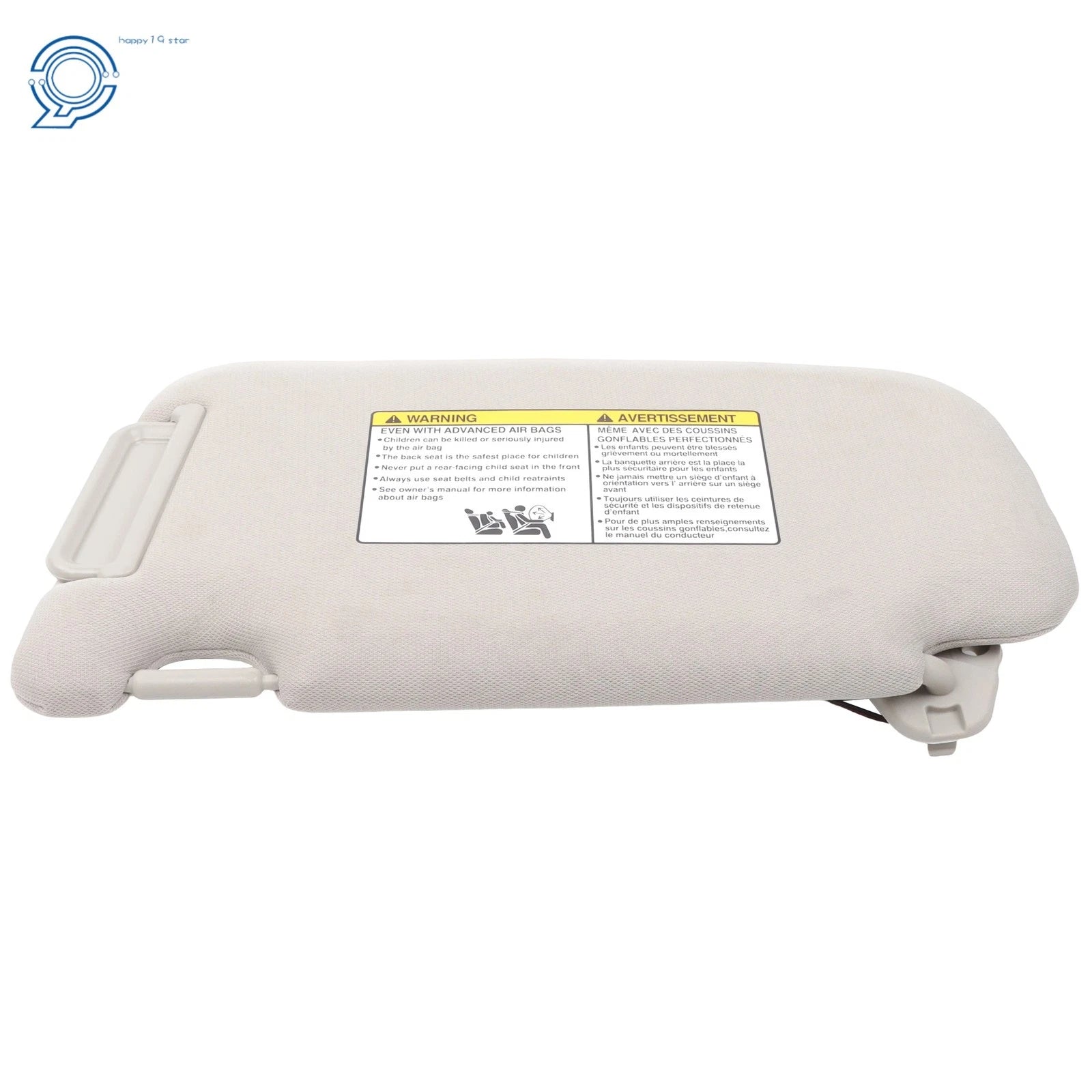 Passenger Sun Visors for Nissan Sentra (2013–2019) with Vanity Mirror, Light Gray