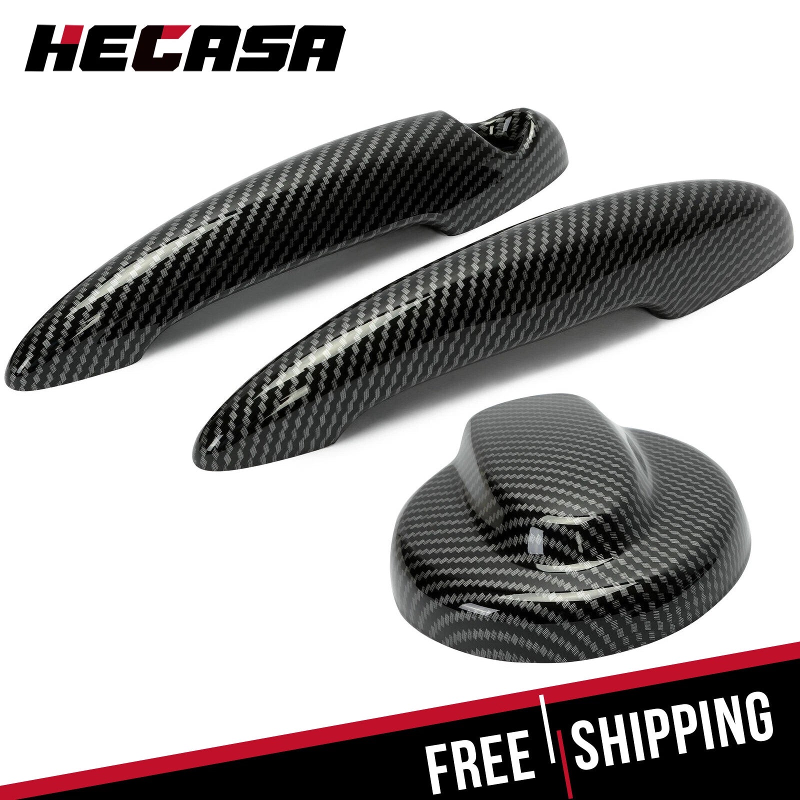 Carbon Effect Gas Tank Cap & Door Handle Covers for MINI Cooper S (2007-2013)