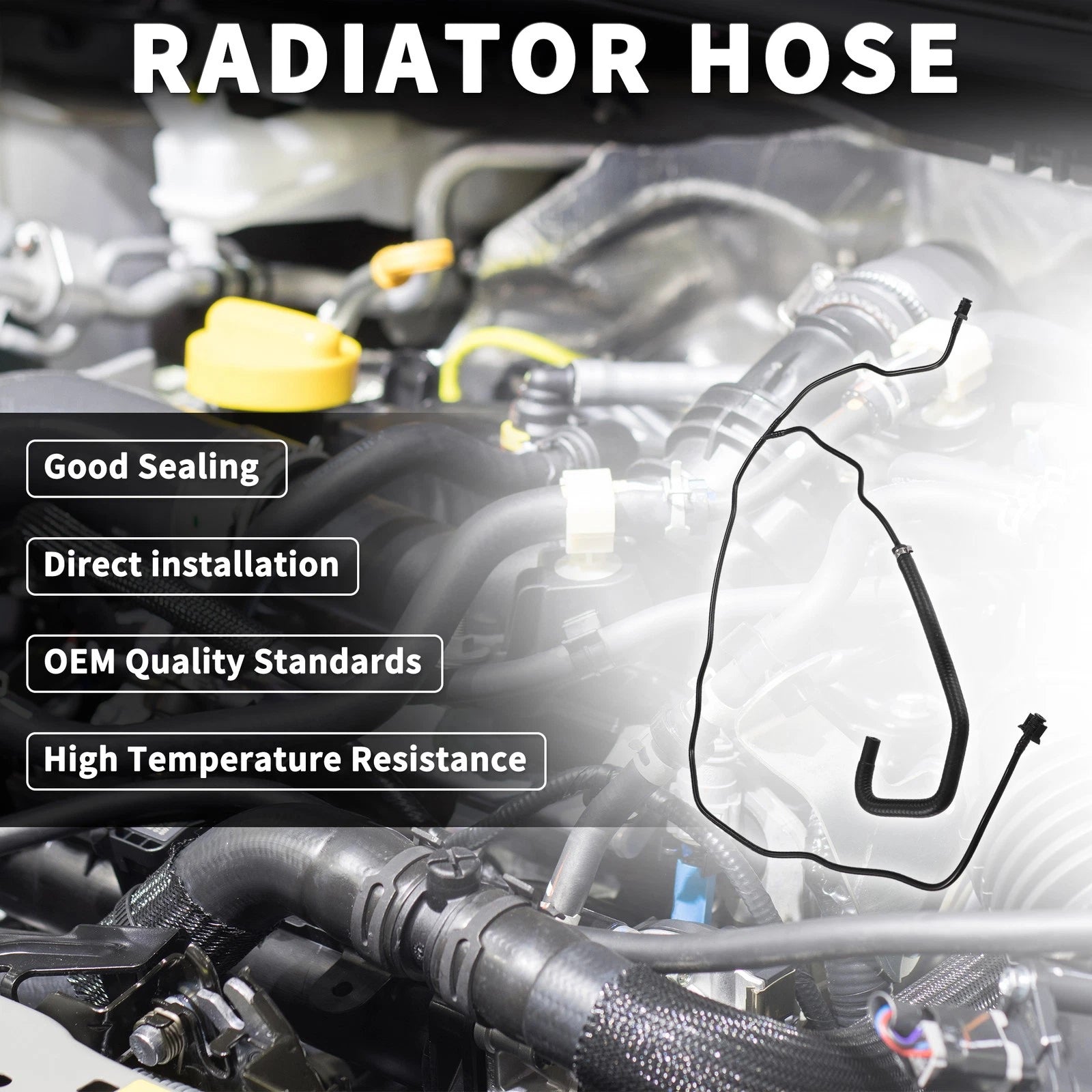 Radiator Hose for Ford Transit Connect (2013–2023) No.BV618C012DE | Black