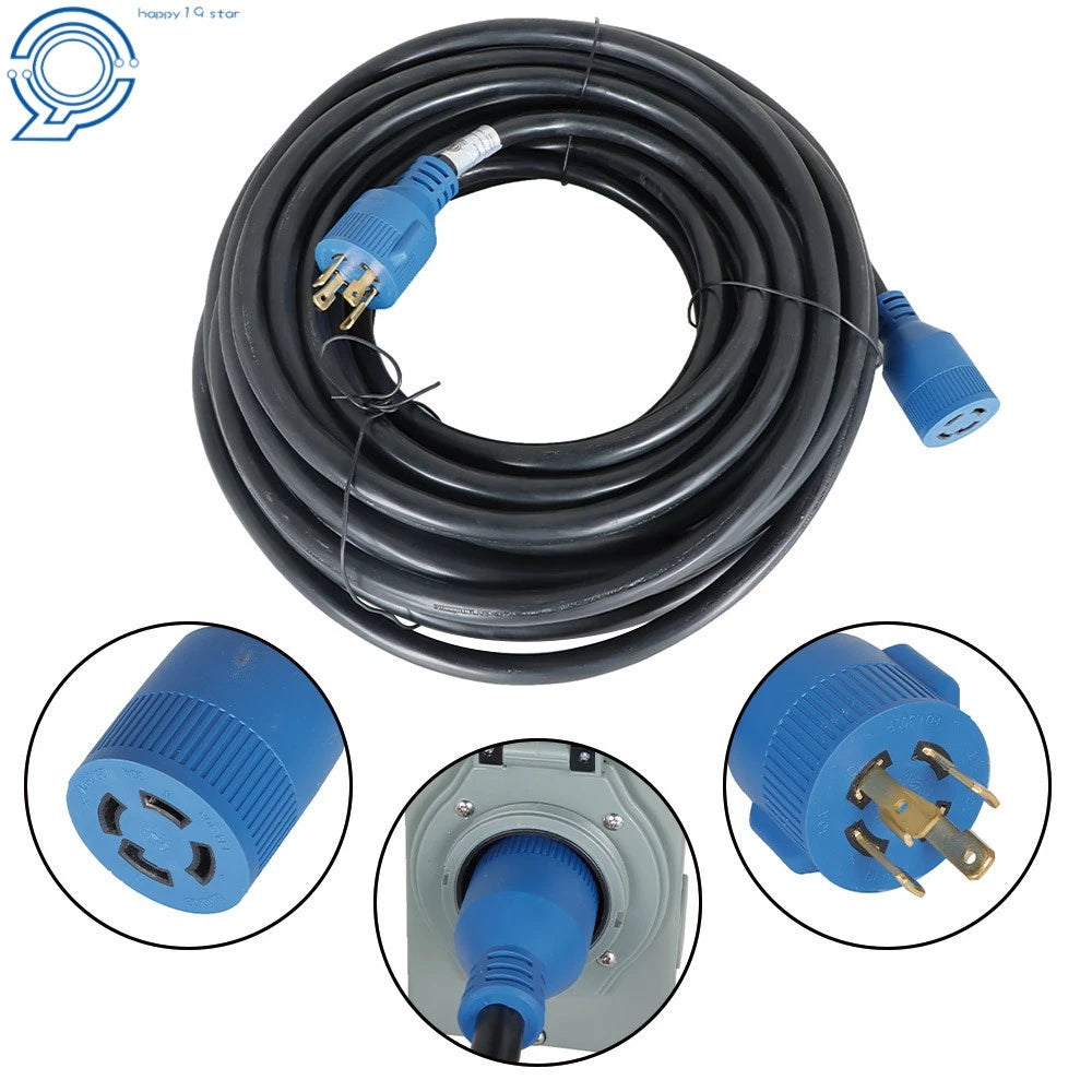 30 Amp Generator Extension Power Cord L14-30 for Power Inlet Box (75 FT)