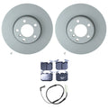 Hella Front Rotors & Low-Met Disc Brake Pad Kit for BMW 328i E92 E93 F30 F31 (2007–2019)