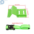 Set of 2 Heavy Duty Wheel Chock Tie Down Straps 2" x 8'