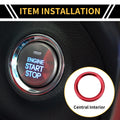 Engine Start Stop Button Switch Knob Cover Ring for Ford Maverick (2022) Red