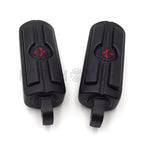 Black Skull Highway Engine Guard Foot Peg Mounting Rest Bar for Harley (1.5")