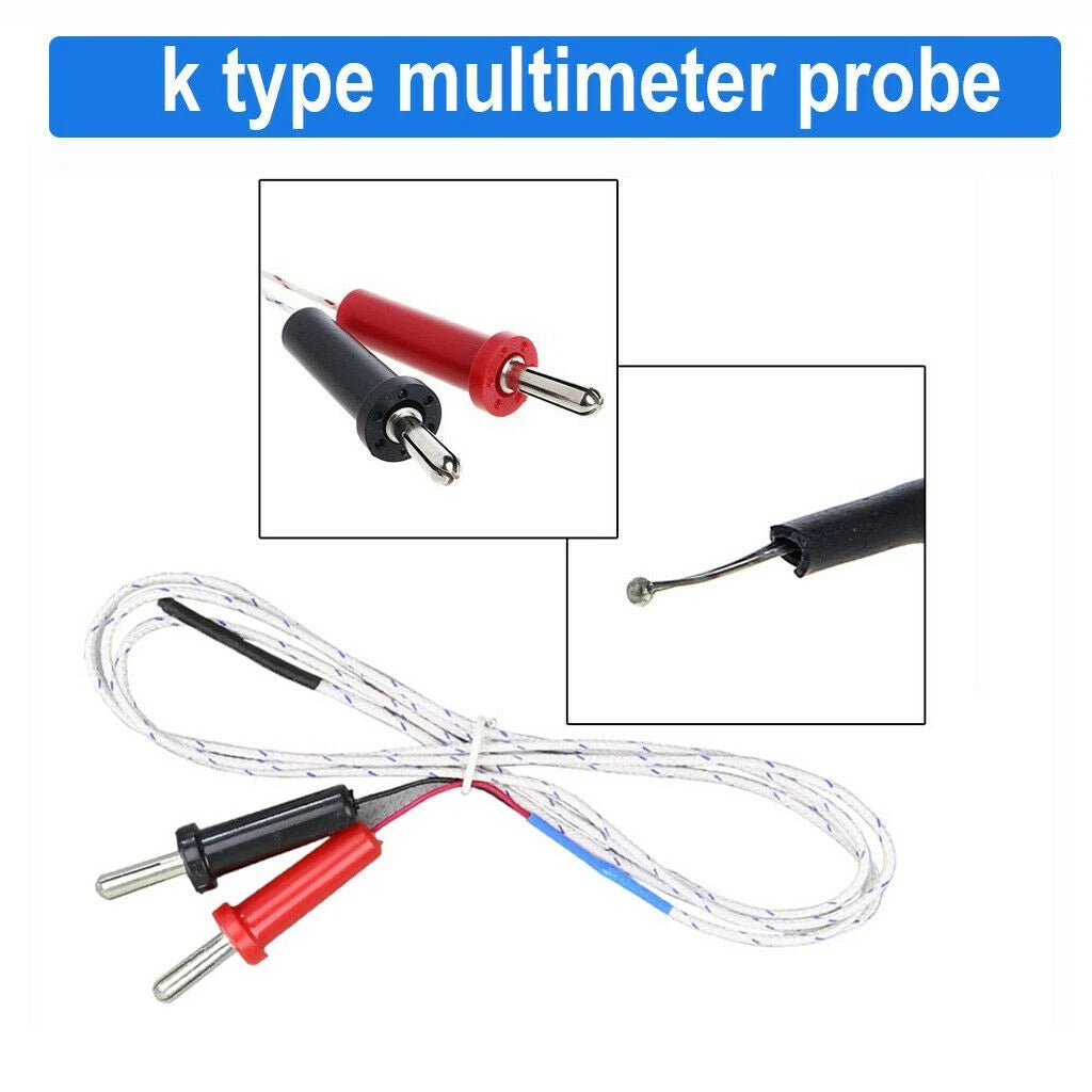 K-Type Thermocouple Probe for Multimeter (1m)