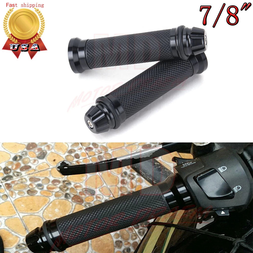 7/8" Handlebar Hand Grips for Universal Motorcycle (Cafe Racer, Dirt Bike)