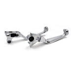 Chrome Smooth Skull Wide Blade Levers for Harley XL/Dyna/Softail (1996–2014)