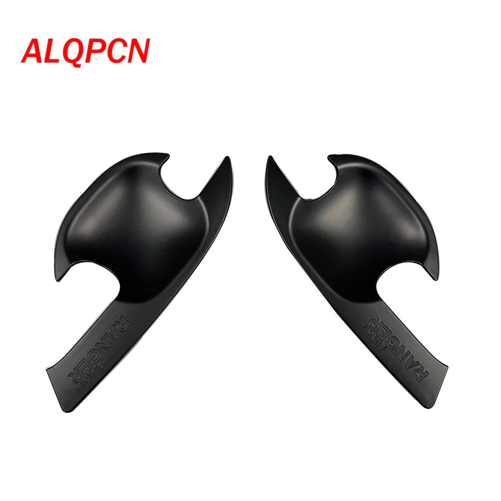 4 x Matte Black Outer Door Handle Bowl Covers for Ford Ranger (2012-2019)
