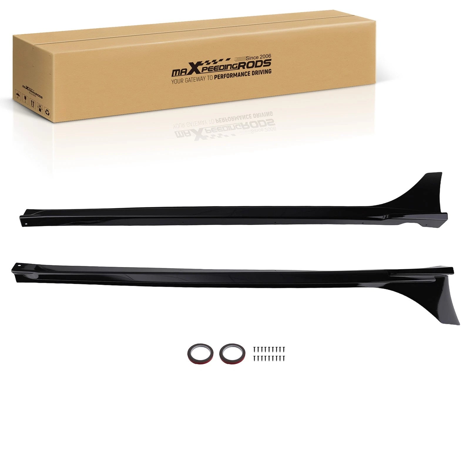 Side Skirts Extension Panel Lip for Honda Civic (2022–2025) FE180JDM Gloss Black