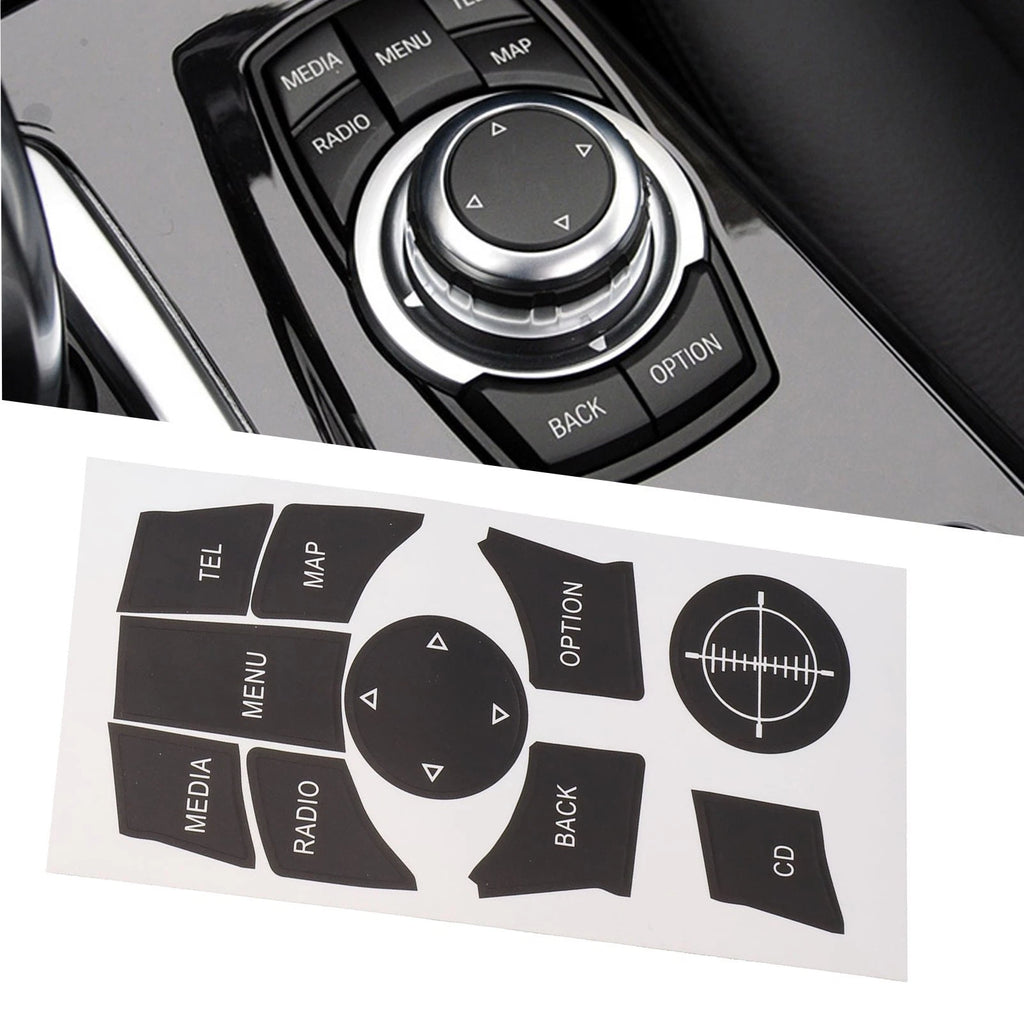 iDrive Button Repair Decal Sticker for BMW F30 F31 F34 E90 E92 E93 (2009–2015)