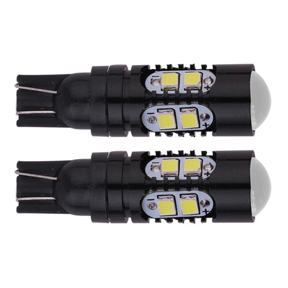 Set of 2 T10 2323 10-SMD LED Bulbs 12V 24V Pure White