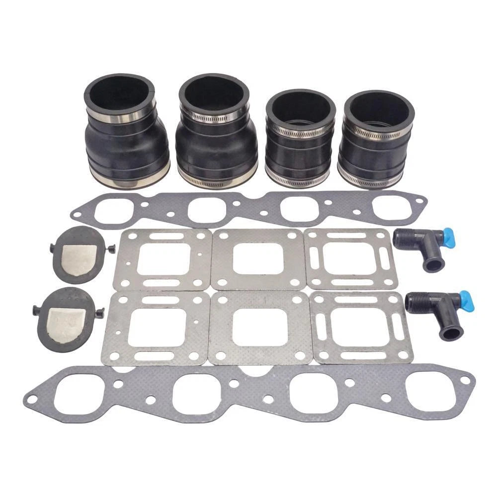 Exhaust Manifold Kit with Gasket 70981 & Drain Elbow 860233 for MerCruiser