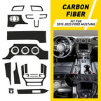 30Pcs Carbon Fiber Interior Trim Cover for Ford Mustang (2015–2023)