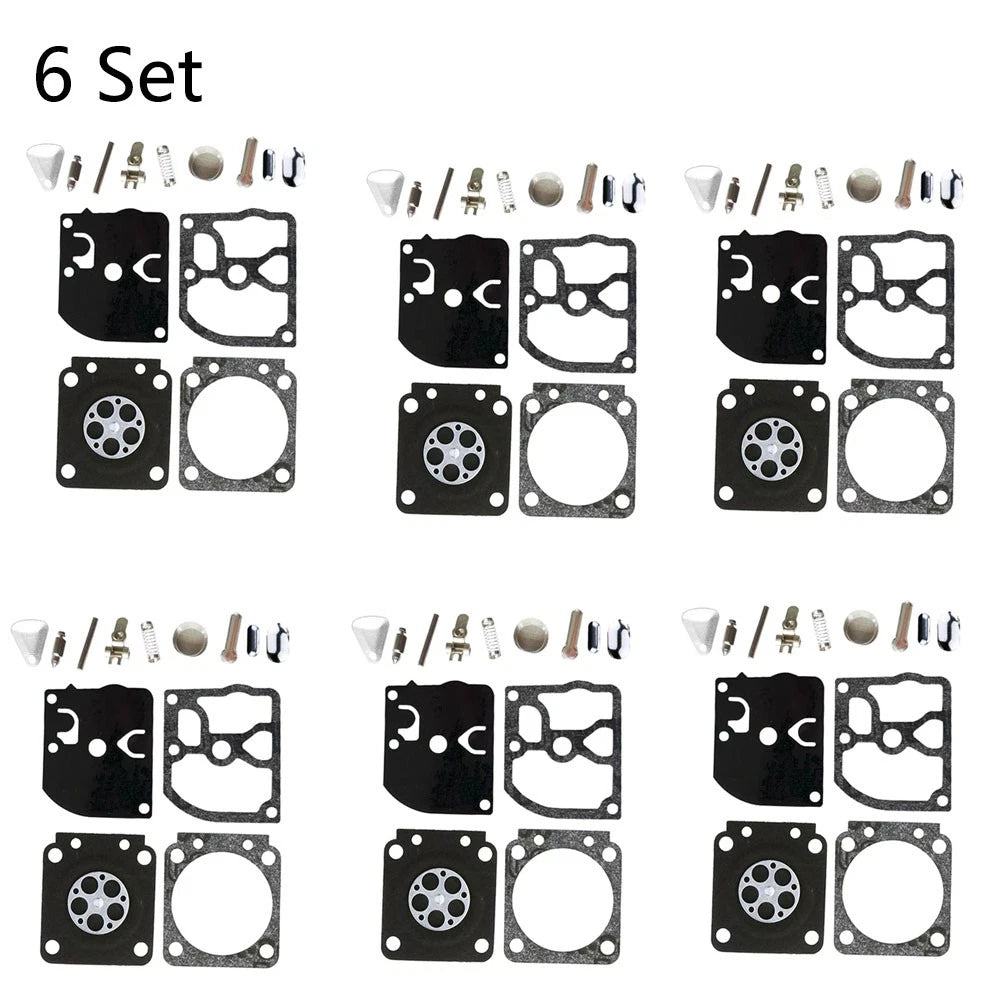 Set of 6 Carburetor Rebuild Kits for Zama RB-40, FS106, FS108, FS120, FS200, FS400, FS450