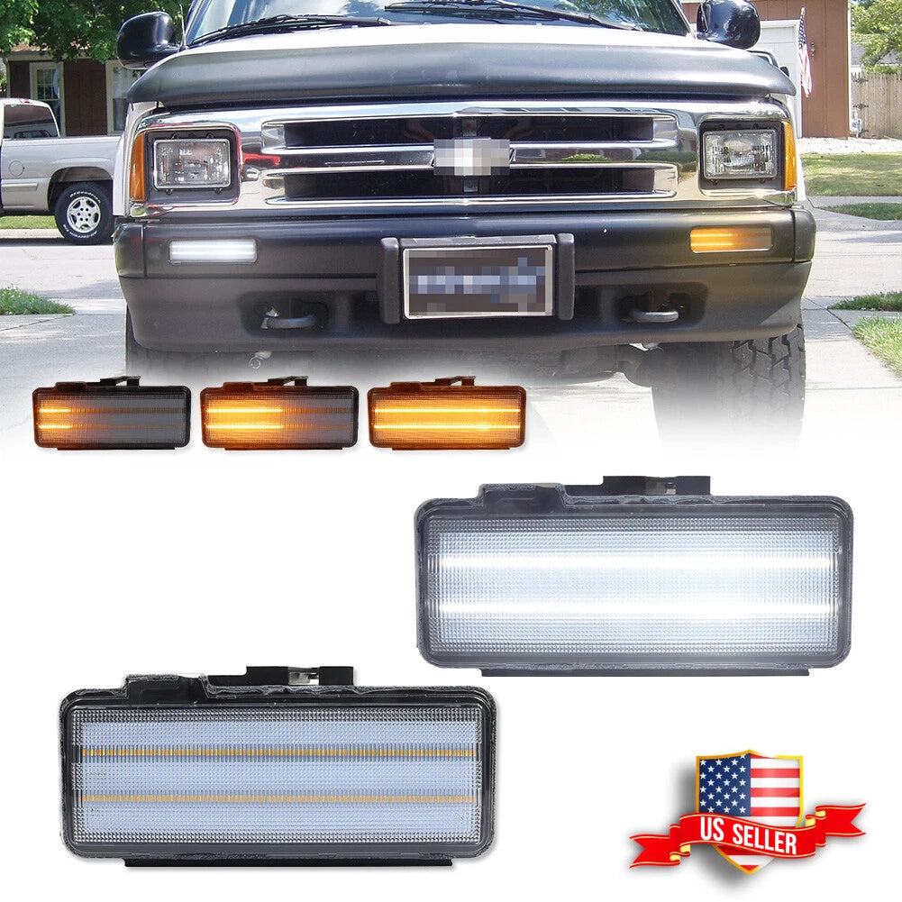 Clear Switchback LED Front DRL Signal Lamp for Chevy S10 Blazer (1994–1997)