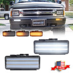 Clear Switchback LED Front DRL Signal Lamp for Chevy S10 Blazer (1994–1997)