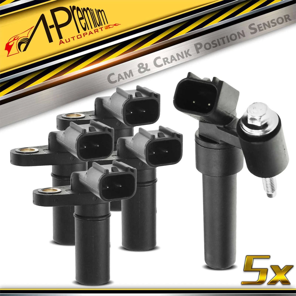 Set of 4 Camshaft Crankshaft Position Sensors for Ford F-150 Explorer