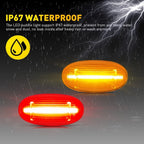 4X LED Side Marker Lamps Amber Red for Ford F250 F350 F450 F550 (2011–2022)