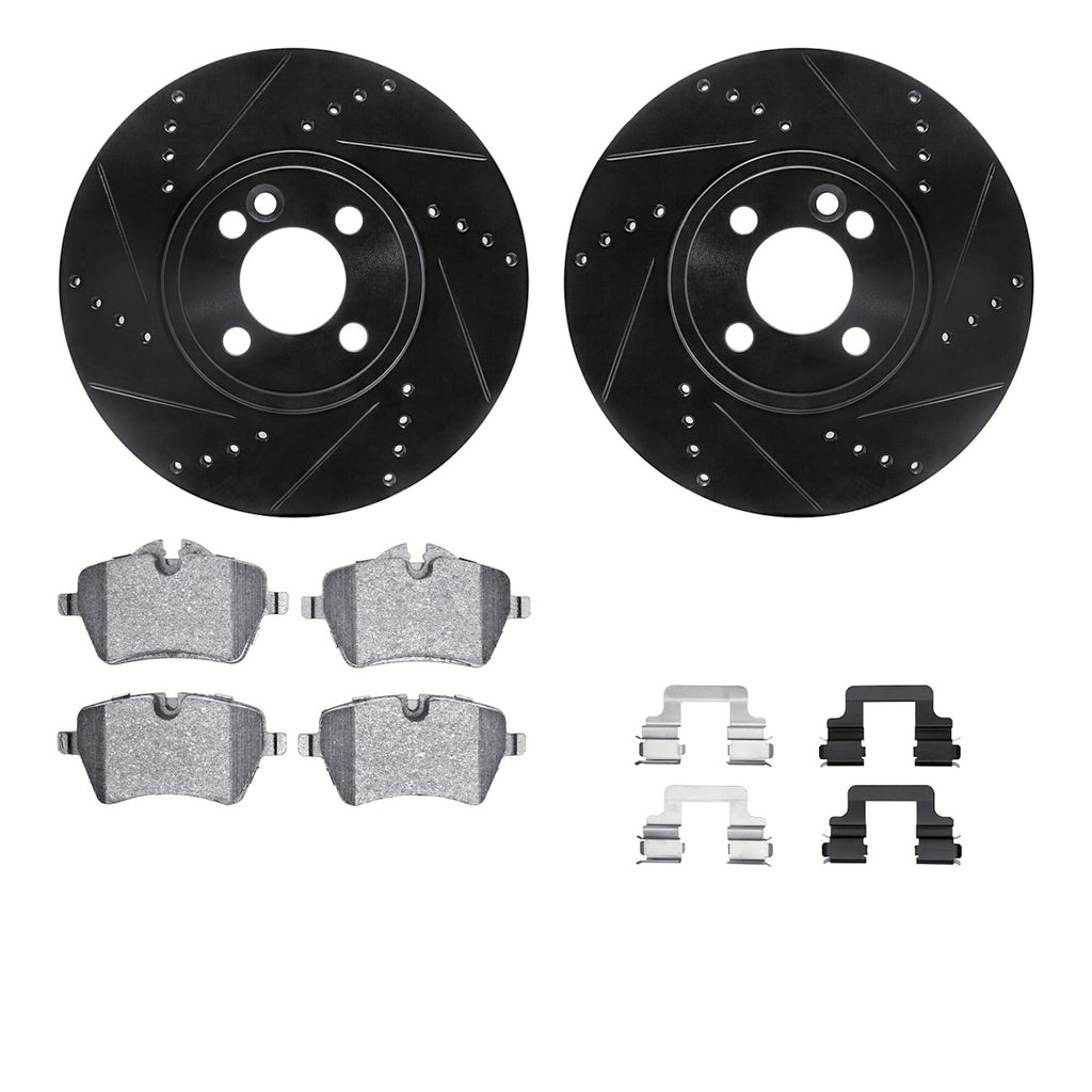 2X Brake Disc and Pad Kit for Mini Cooper
