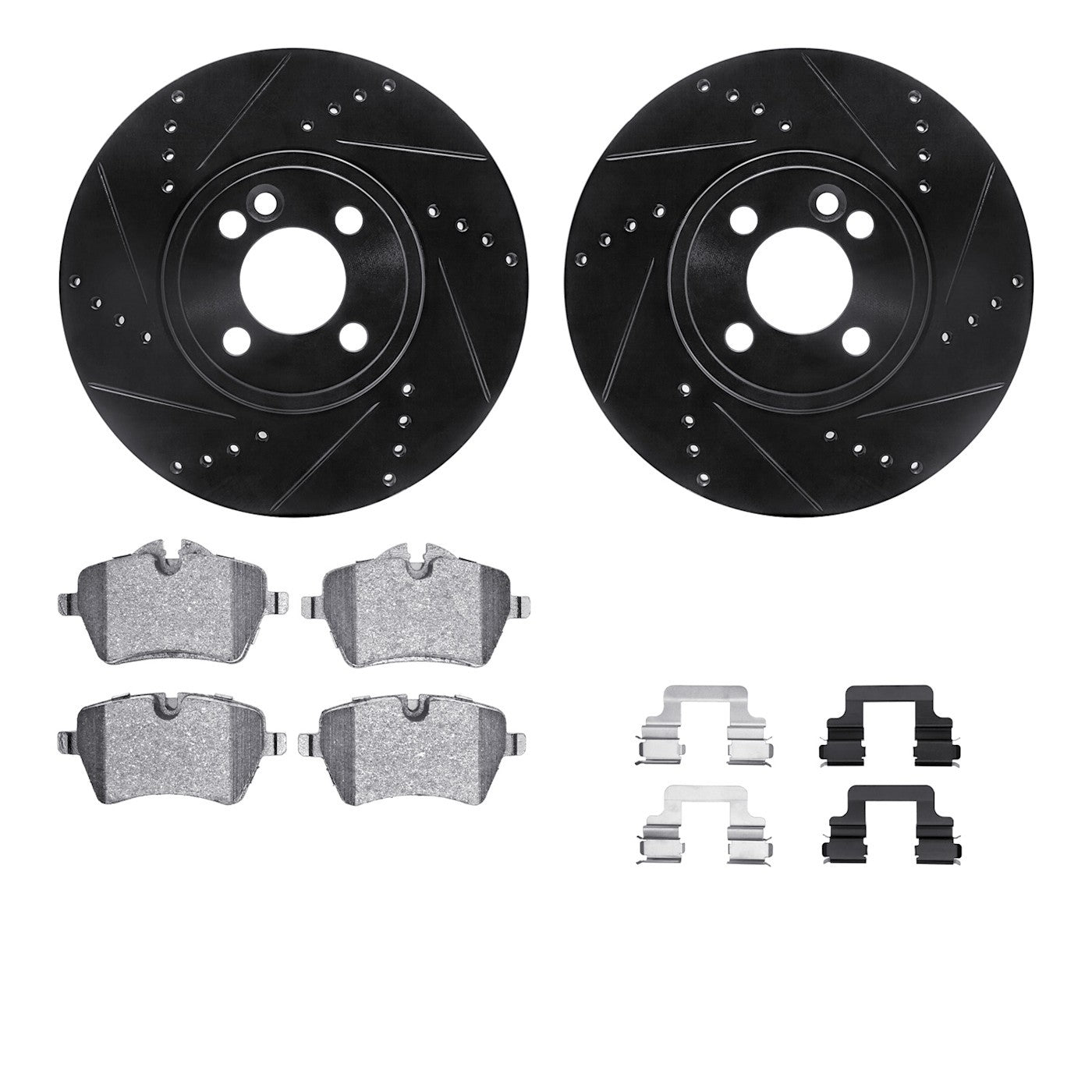 2X Brake Disc and Pad Kit for Mini Cooper
