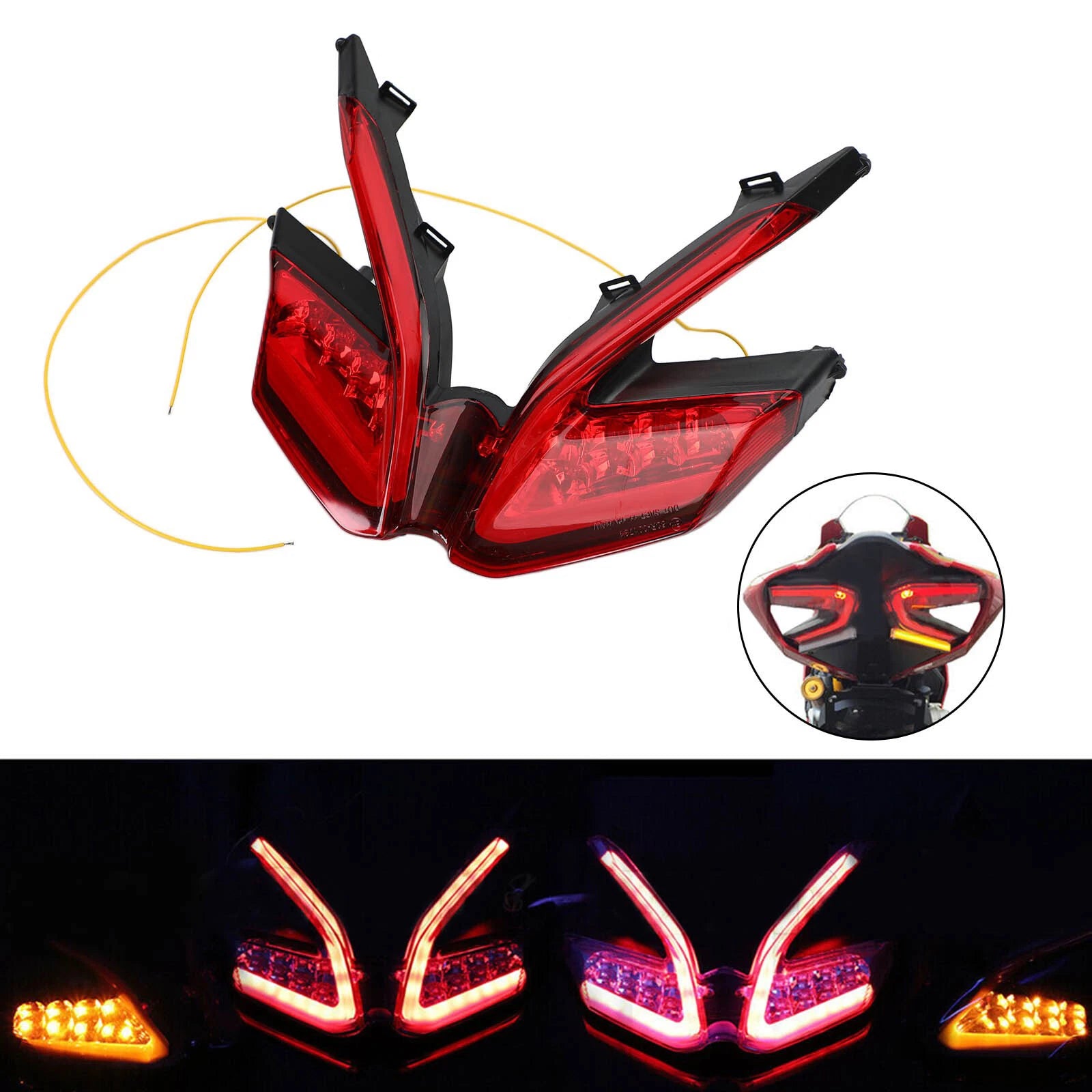 LED Integrated Tail Light Turn Signals for Ducati 959 899 1299 1199 (2012–2019)