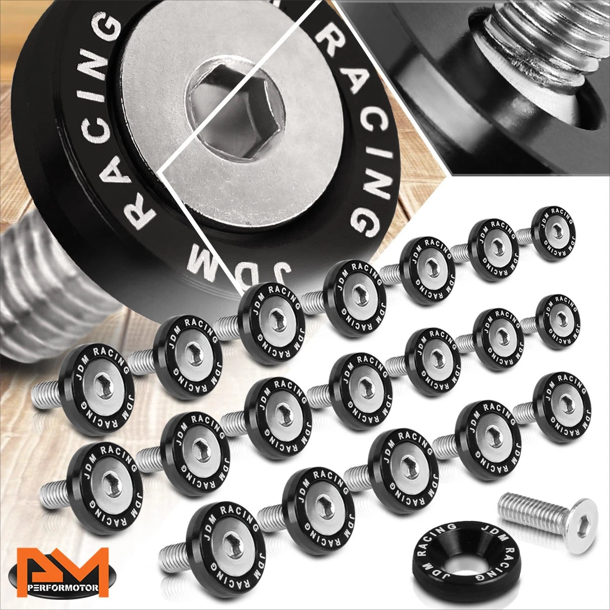 20Pcs Aluminum M6 X 1.0 Fender Washers for Universal Applications