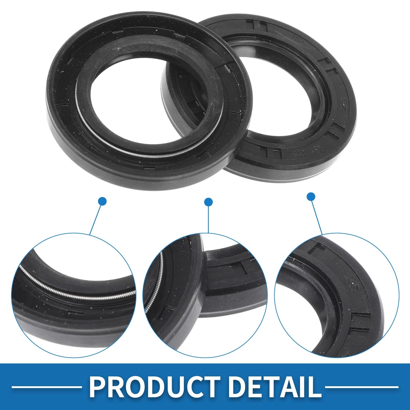 Set of 5 Oil Seal Rotary Shaft Seal Nitrile Rubber 25x41.25x6mm