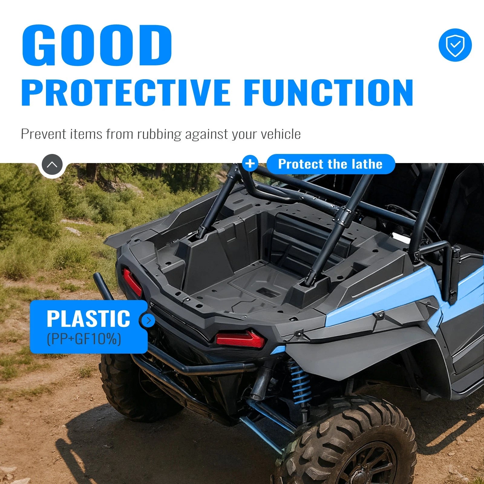 Left Side Rear Bed Box for Polaris RZR XP 1000/Turbo S (2014–2023)