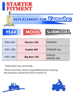 Starter for Yamaha Big Bear 350 YFM 350 4X4 (1995–1996) W/Bendix Relay