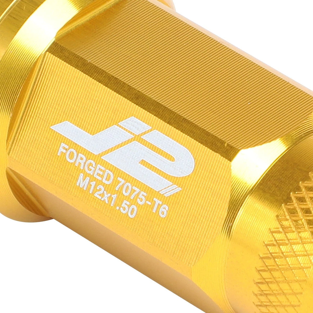 20 Pcs J2 7075 Forged Aluminum M12x1.5 Knurled Top Lug Nuts for