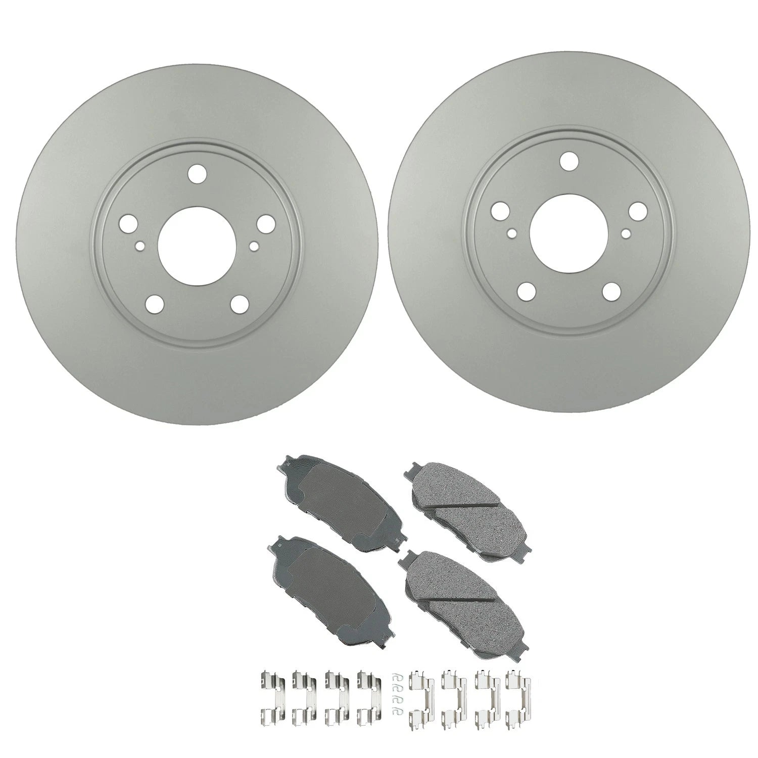 Set of 2 Bosch QuietCast Front Rotors & Akebono ProACT Pads for ES300 (1992–2001)
