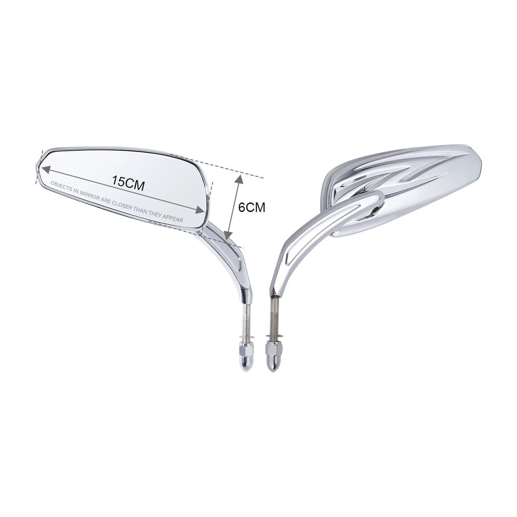 Tapered Tribal Rear View Mirrors for Harley Touring Electra Street Glide