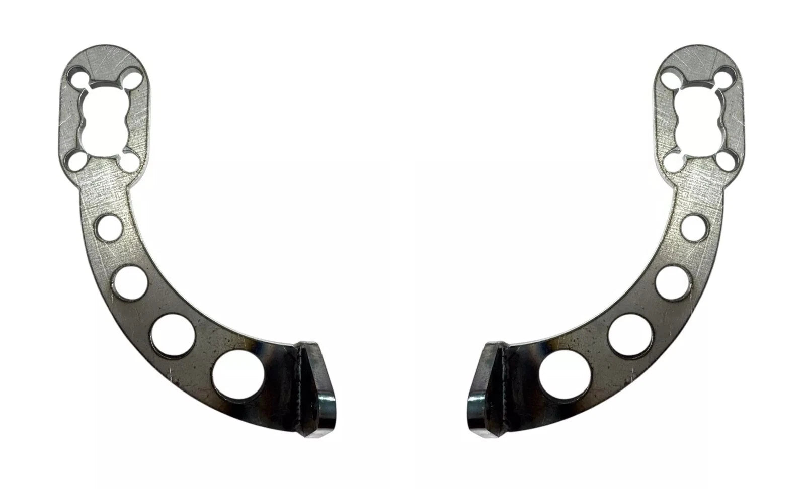 Tail Light Brackets Custom Drilled Curved Steel Pair for Chevy GMC (1940–1953)