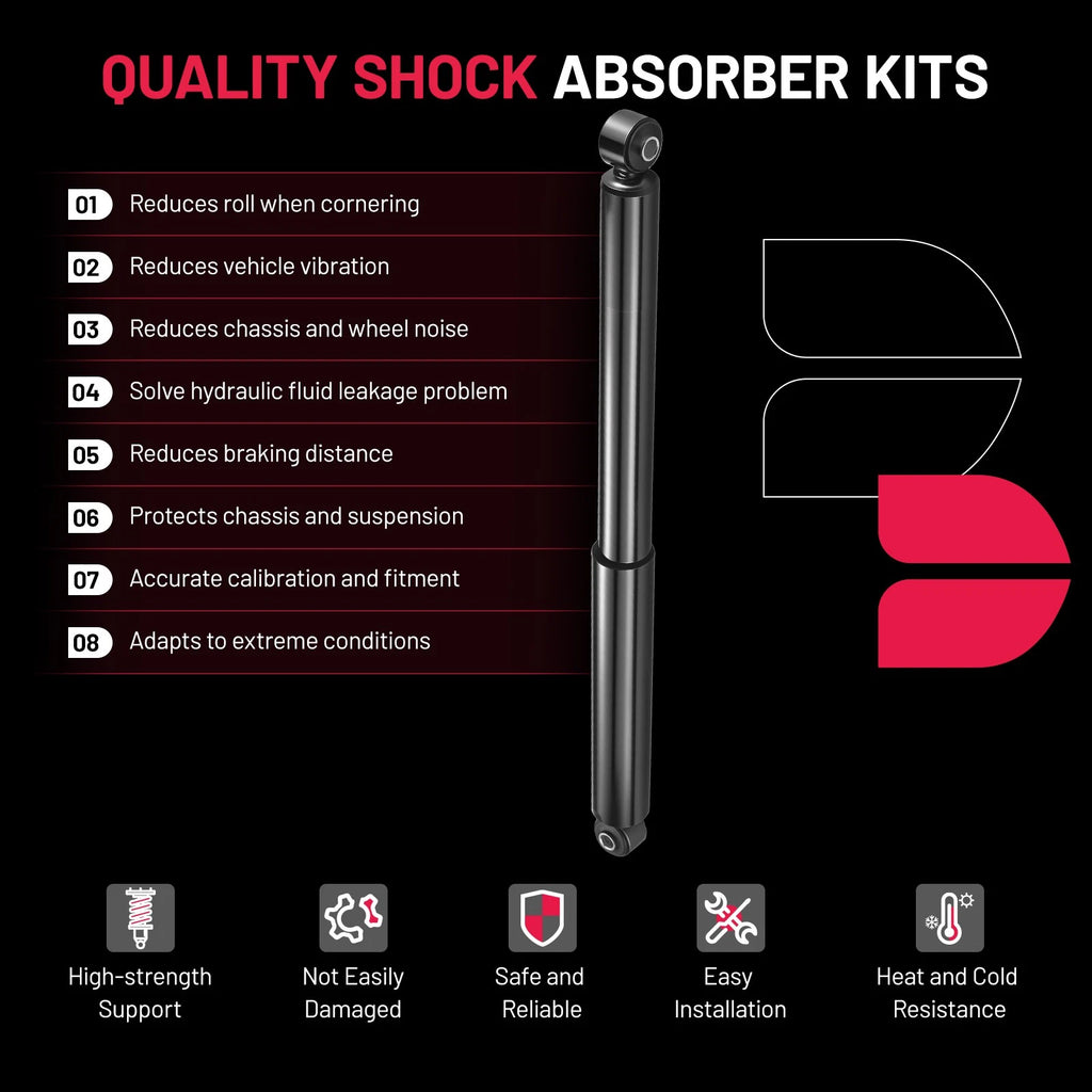 4PC Front Rear Strut Shocks Absorbers Kit for 2003-2004 Dodge Ram 3500 (8.0L)