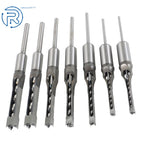 Set of 7 Square Hole Drill Bits for Woodworking