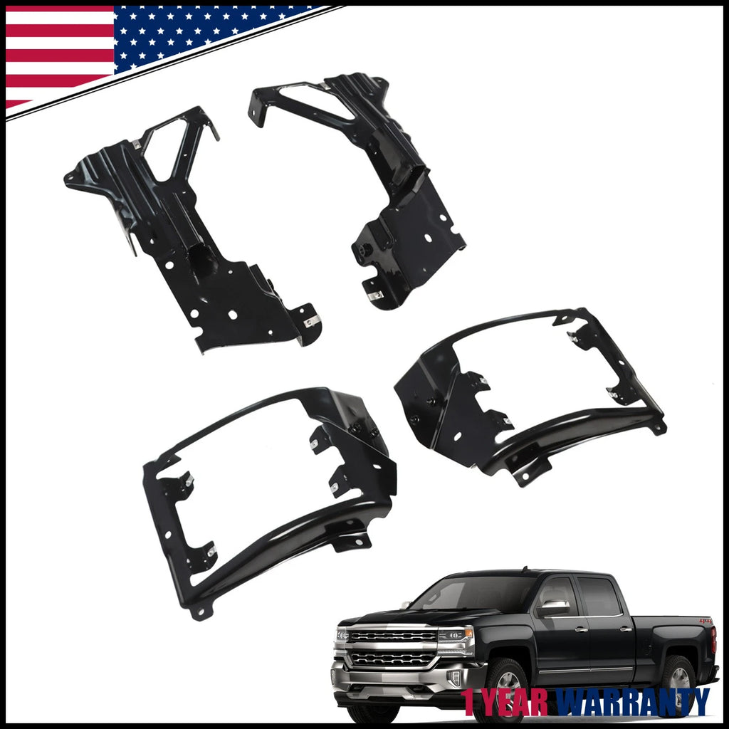 Set of 2 Front Bumper Brackets for Silverado 1500 (2016–2018)