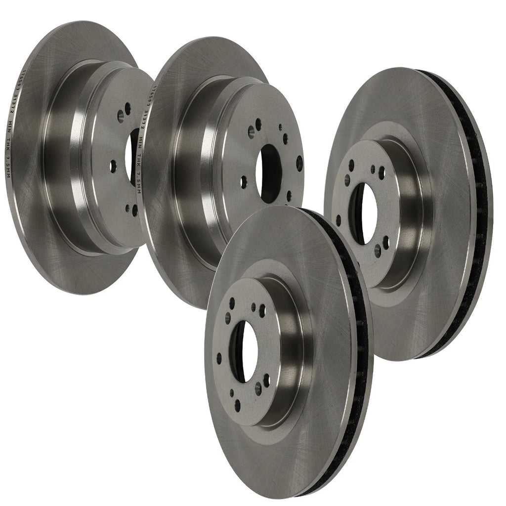 Set of 4 Vented Brake Disc Rotors for Honda CR-V (2005–2006)