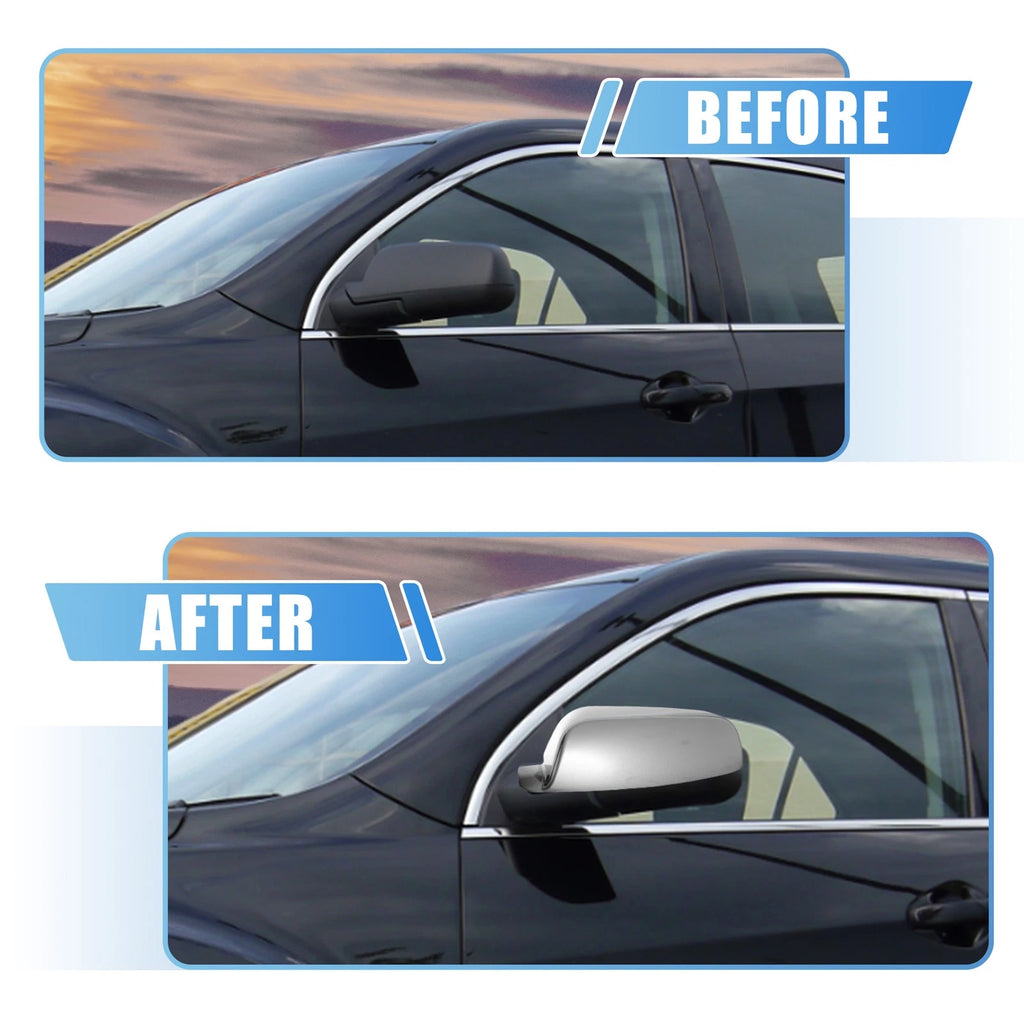 Set of 2 Chrome Plated Top Half Mirror Covers for GMC Terrain (2010–2017) 731618519355