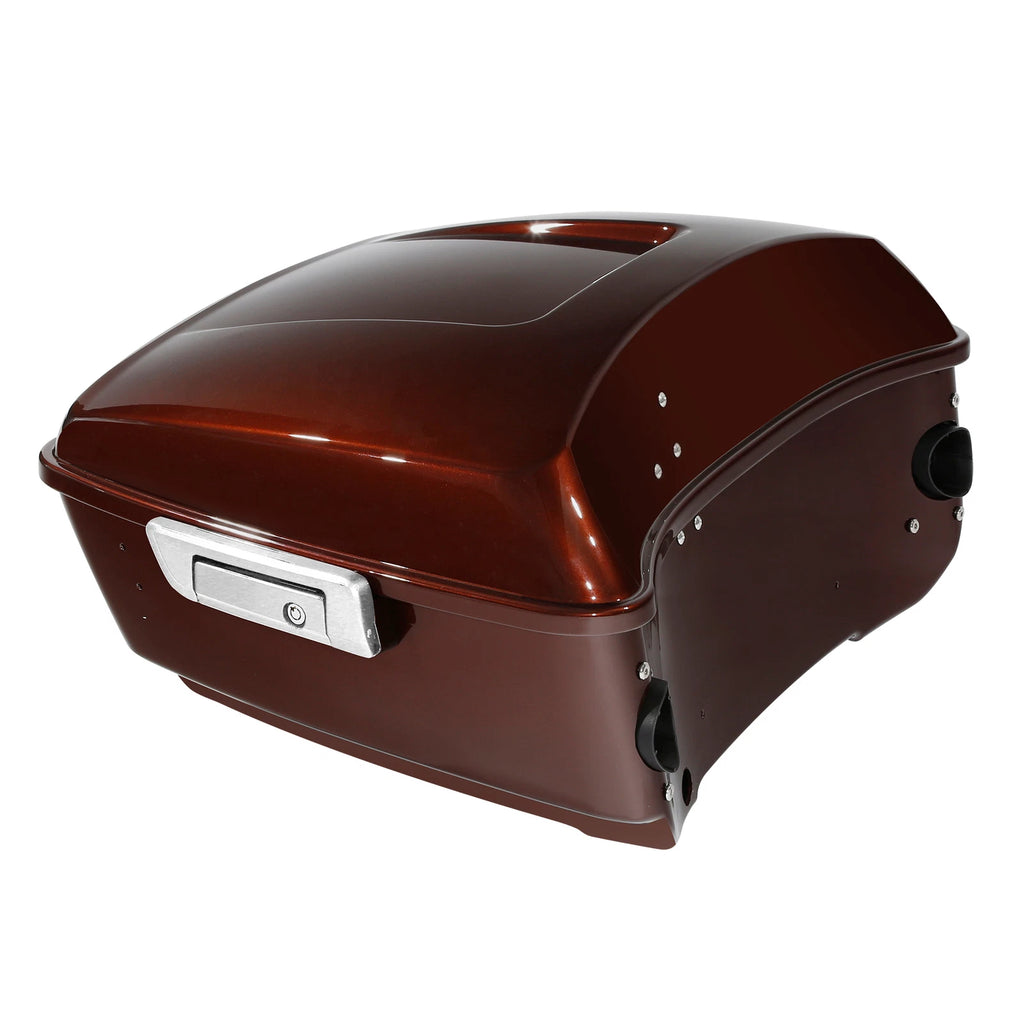 King Trunk for Harley Touring (2014–2023) Auburn Sunglo Black Hole Rich Bourbon