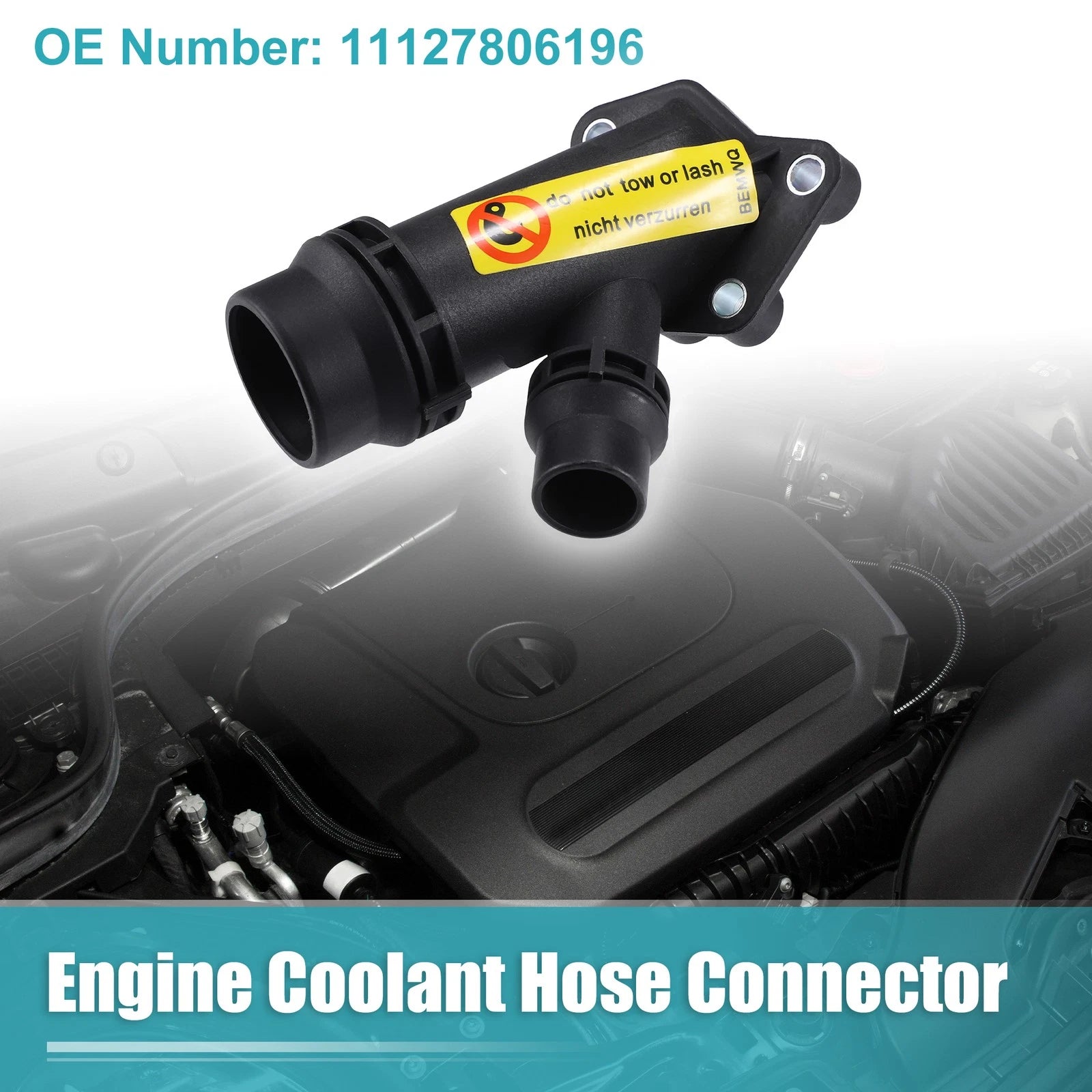 Engine Coolant Hose Connector for BMW E38 E39 E46 E65 E66 E67 (1995–2006) No. 11127806196