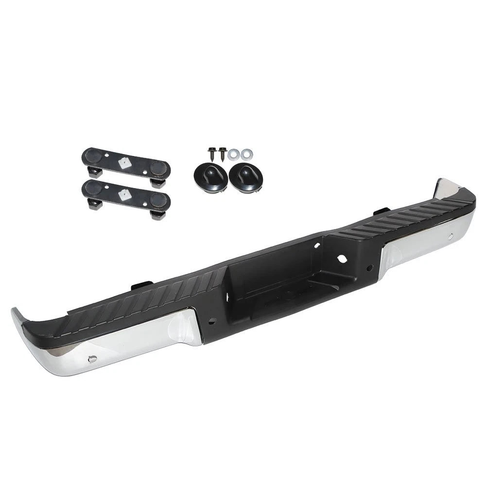 Chrome Rear Bumper Assembly w/ Sensor Hole for Ford F150 (2009–2014)