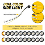 20X Dual Color LED Side Marker Lights for Universal Trucks